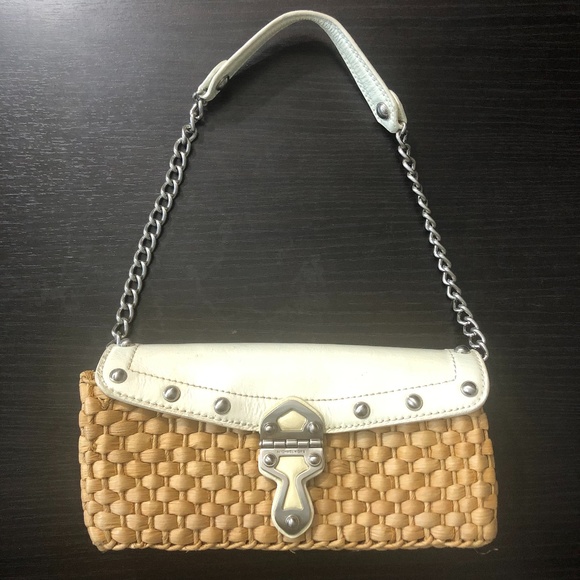 MICHAEL Michael Kors Handbags - Michael Kors Wicker Baguette - Straw/Cream Color